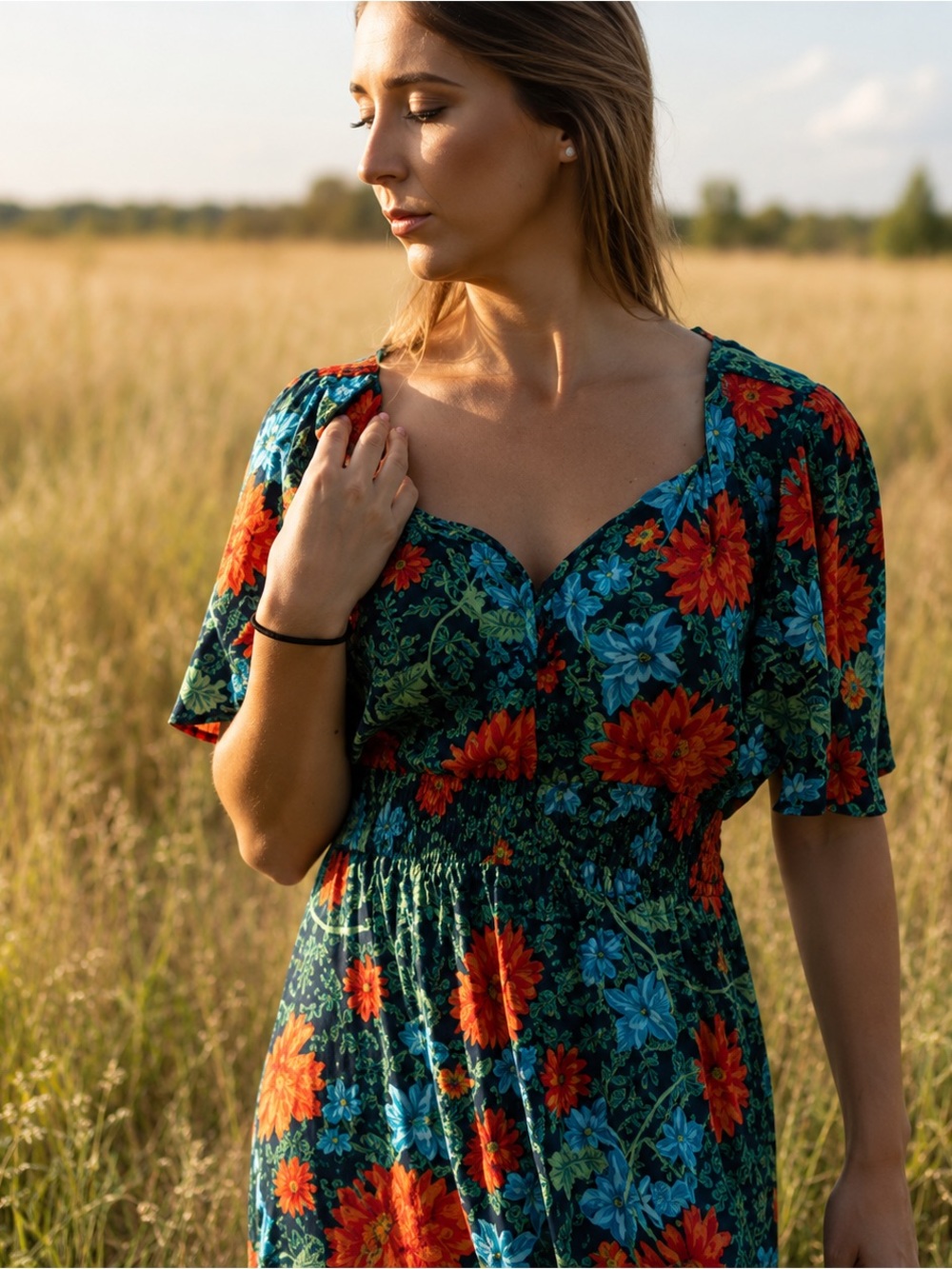 Abel the Label Fantasy Floral Maxi Dress XS